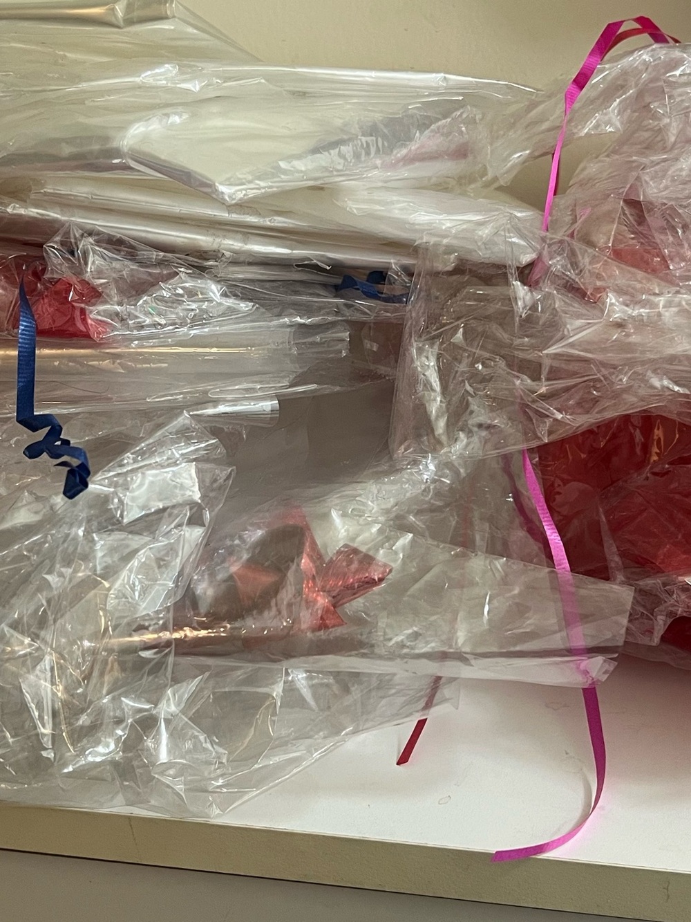 Assorted Gift Wrapping Materials + Basket